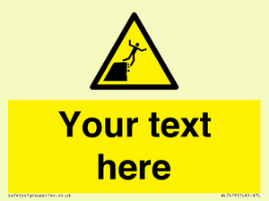 Custom Warning unstable cliff edge